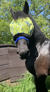 Sassy Seahorse Fly Mask with Fleece Binding