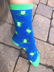 BAMBOO CREW SOCK -FLYING FROGS