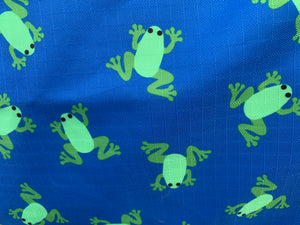 Flying Frogs Blue Frog Rain Sheet with Detachable hood